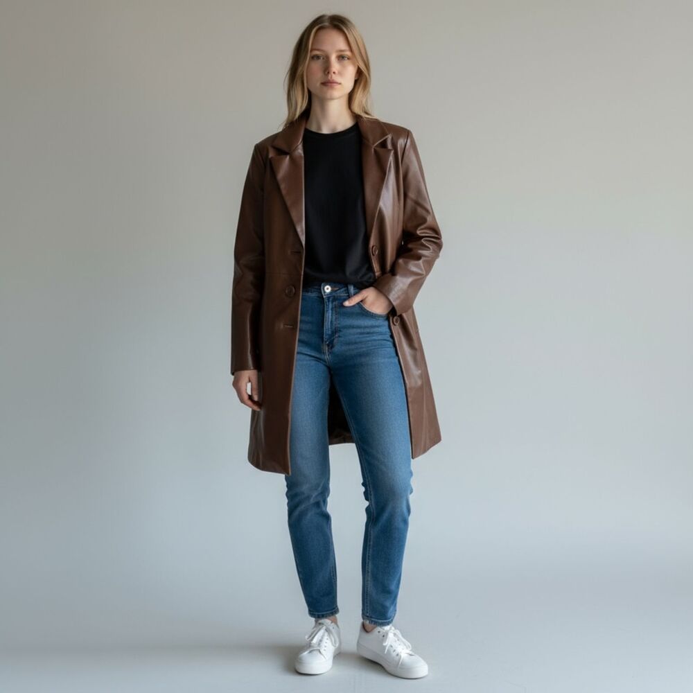 Abercrombie & Fitch — Vegan Leather Trench Coat — XXS — NWT